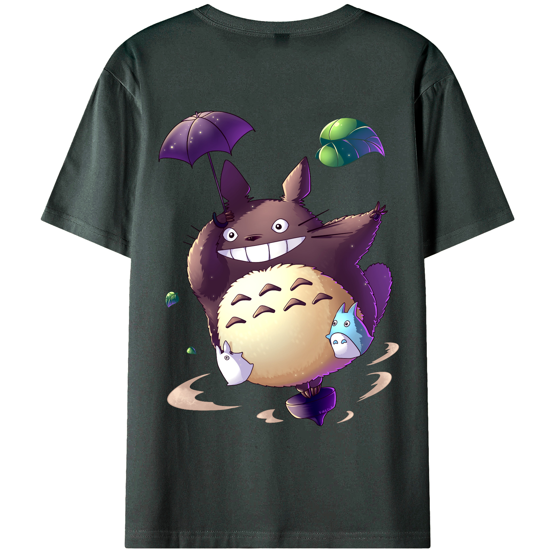 （画像用） となりのトトロ 草壁メイ 草壁サツキ My Neighbor Totoro Satsuki Kusakabe Mei Kusakabe 綿100％ メンズ半袖Tシャツ（バックプリント） 通気性